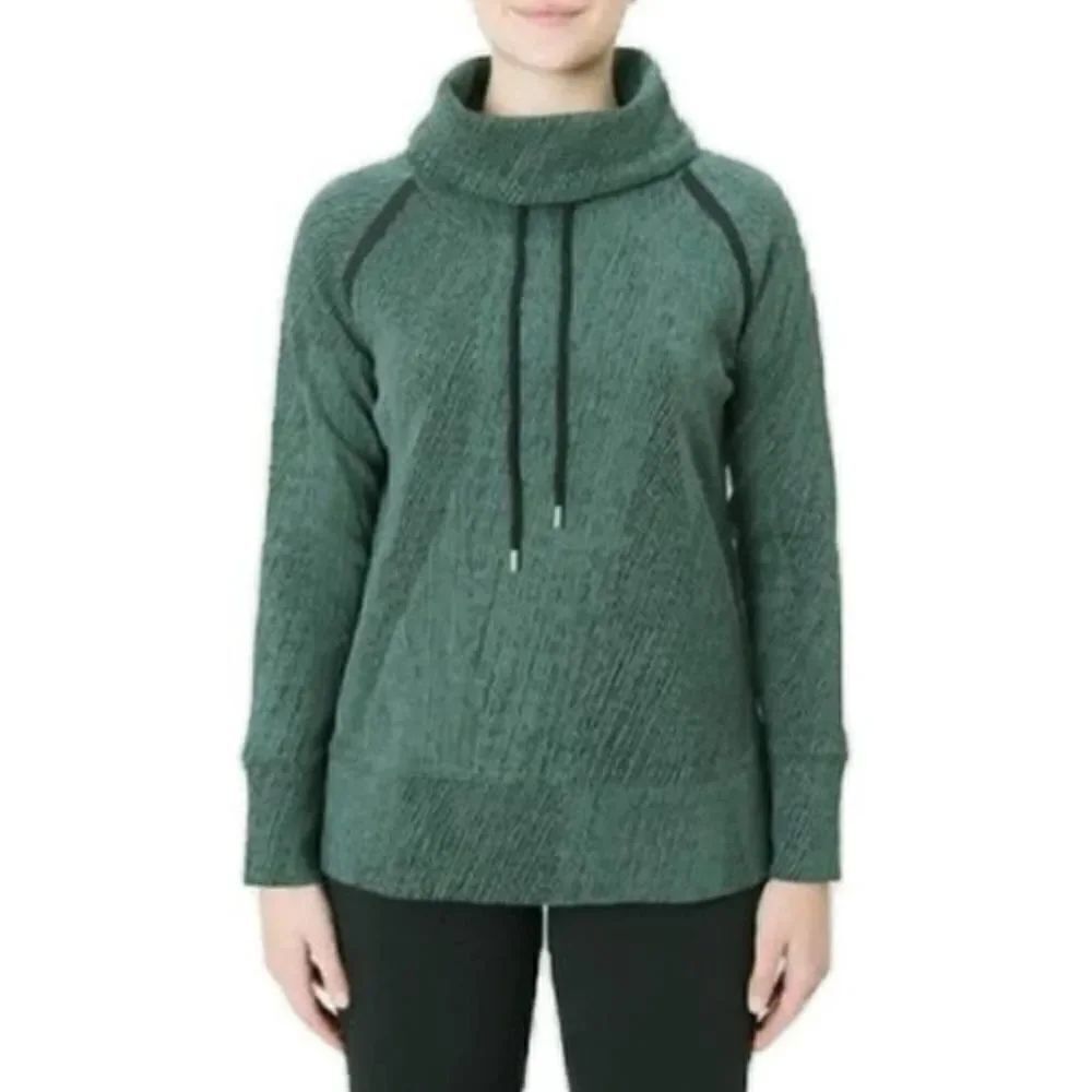 Kirkland Signature textured roll collar pullover sz S